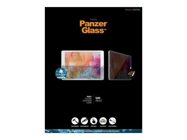 PanzerGlass Privacy & Case Friendly - Skjermbeskyttelse for nettbrett - glass - 10.2" - for Apple 10.2-inch iPad (7. generasjon, 8. generasjon, 9. ge