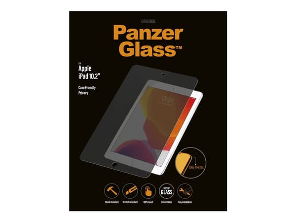 PanzerGlass Privacy & Case Friendly - Skjermbeskyttelse for nettbrett - glass - 10.2" - for Apple 10.2-inch iPad (7. generasjon, 8. generasjon, 9. ge