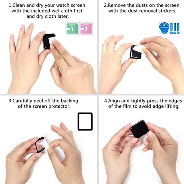 3D Full Glue Skärmskydd för iWatch 4/5 40mm och 44mm