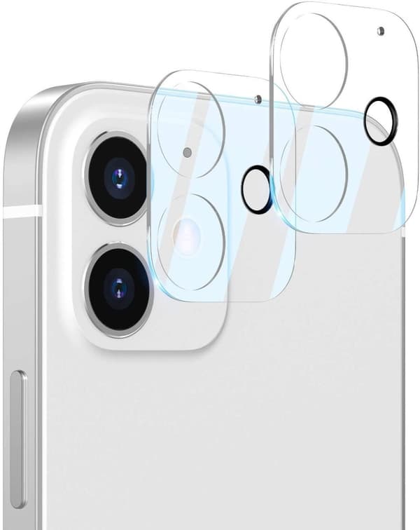 C4U® 2-pak linsedæksel til iPhone 12 Mini-kamera i hærdet glas