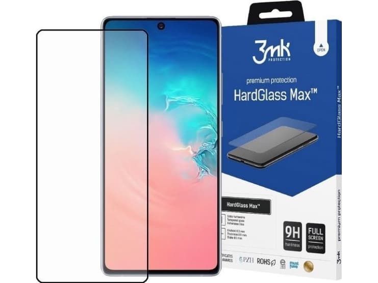 3MK Glass for phone 3mk HardGlass Max Full Glue for Galaxy S10 Lite Black universal