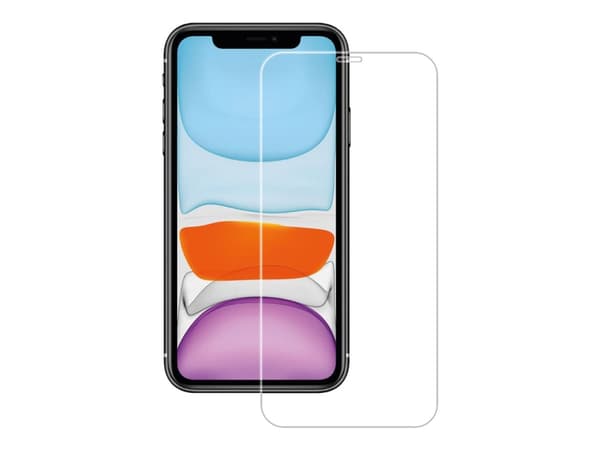 Vivanco - Skjermbeskyttelse for mobiltelefon - 2D - glass - gjennomsiktig - for Apple iPhone 11