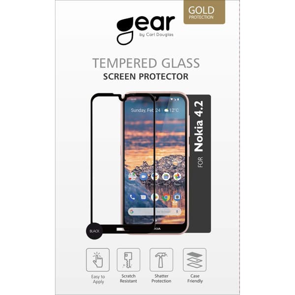 GEAR Herdet Glass 2,5D Full Cover Nokia 4.2