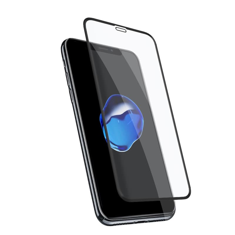 Holdit Tempered Glass iPhone 11/XR 3D Case friendly Black frame