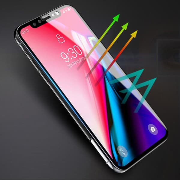 iPhone XS Max 2-PACK Skärmskydd Anti-Blueray 2.5D Carbon 9H 0,3mm