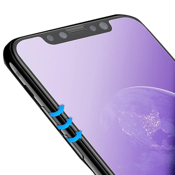 iPhone XS Max 2-PACK Skärmskydd Anti-Blueray 2.5D Carbon 9H 0,3mm