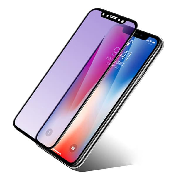 iPhone XS Max 2-PACK Skärmskydd Anti-Blueray 2.5D Carbon 9H 0,3mm