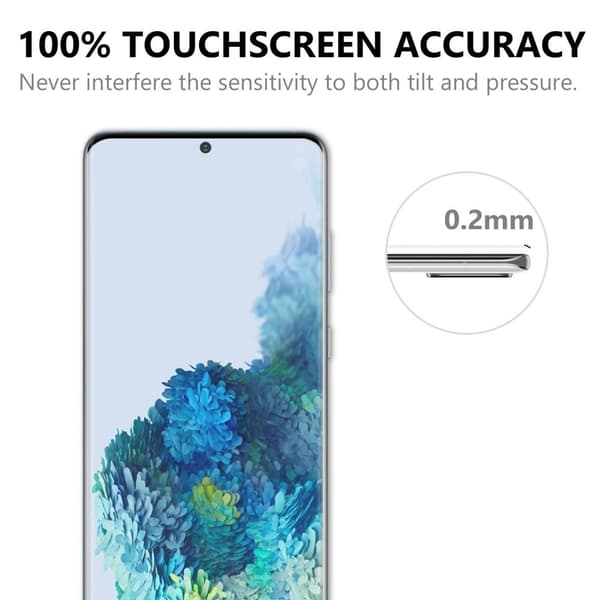 Samsung Galaxy S20 kirkas karkaistu lasi koko puhelimen näyttö