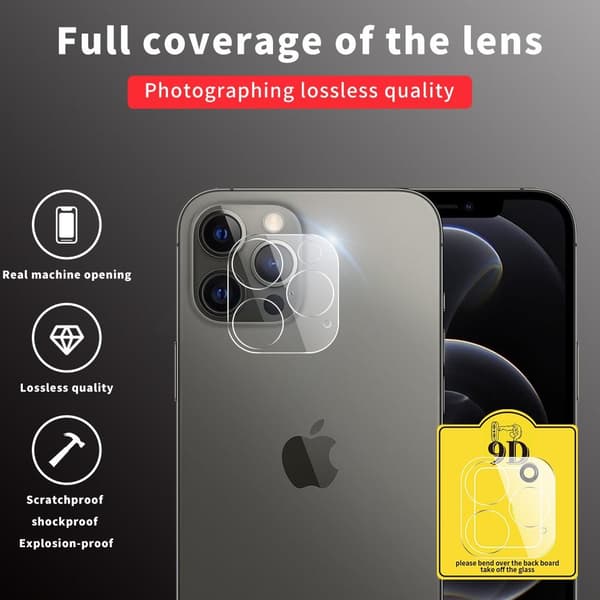 Skyddande härdat glas till Kamera lins till iPhone 12 Pro Max