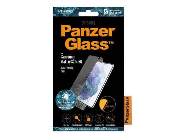 PanzerGlass Case Friendly - Skjermbeskyttelse for mobiltelefon - film - krystallklar - for Samsung Galaxy S21+ 5G