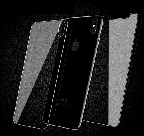 Härdat glas 0.26mm skärmskydd för iphone Xs max fram och bak