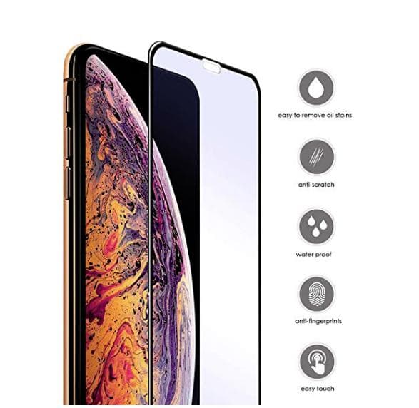 Heltäckande 20 D  härdat glas för iphone 11 pro max/ Xs max svart
