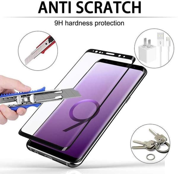 4 st   heltäckande Härdat för samsung s9