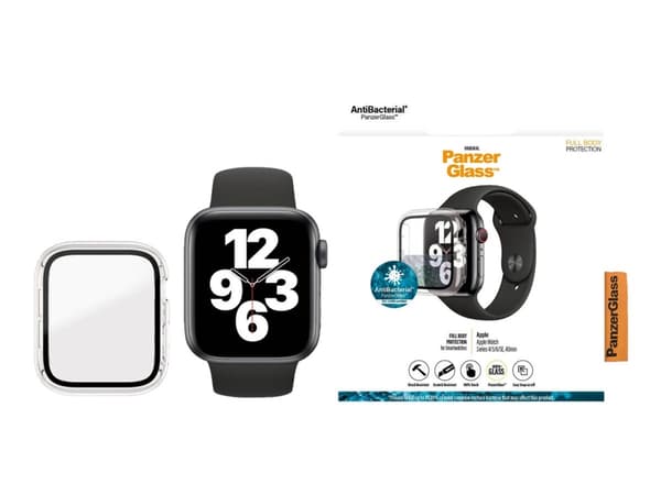 PanzerGlass™ | Helkropp - Skærmbeskytter för smart klocka - glas - Clear-edition | Apple Watch (40 mm)