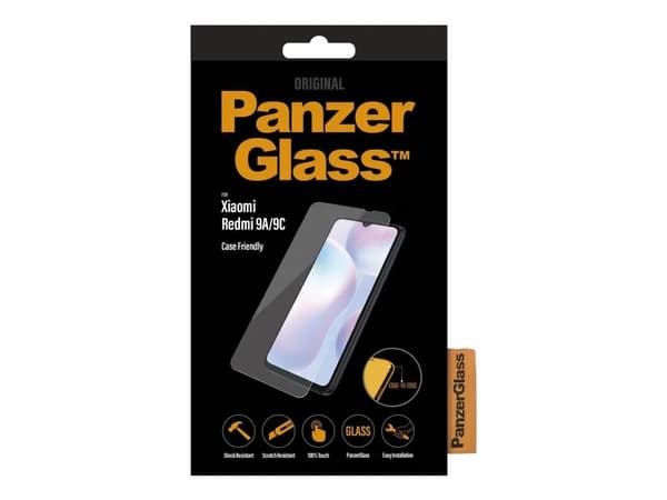 PanzerGlass 8032, Xiaomi, Xiaomi - Redmi 9A, Xiaomi - Redmi 9C, Xiaomi - Redmi 10A, Asennus kuivana, Naarmuuntumisenkestävä, Iskunkestävä, Läpinäkyvä