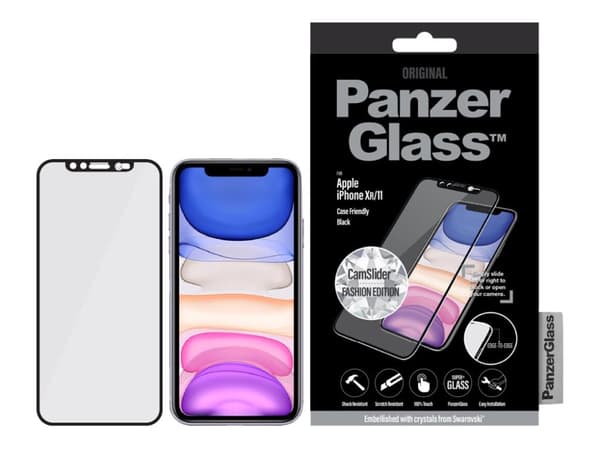 PanzerGlass CamSlider - Fashion Edition - skärmskydd för mobiltelefon - glas - för Apple iPhone 11, XR
