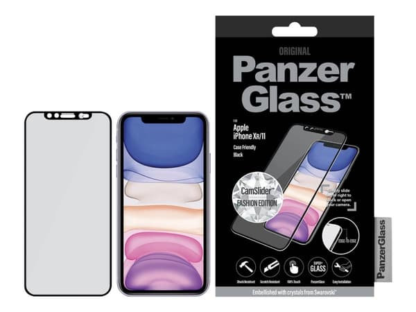 PanzerGlass CamSlider - Fashion Edition - skärmskydd för mobiltelefon - glas - för Apple iPhone 11, XR