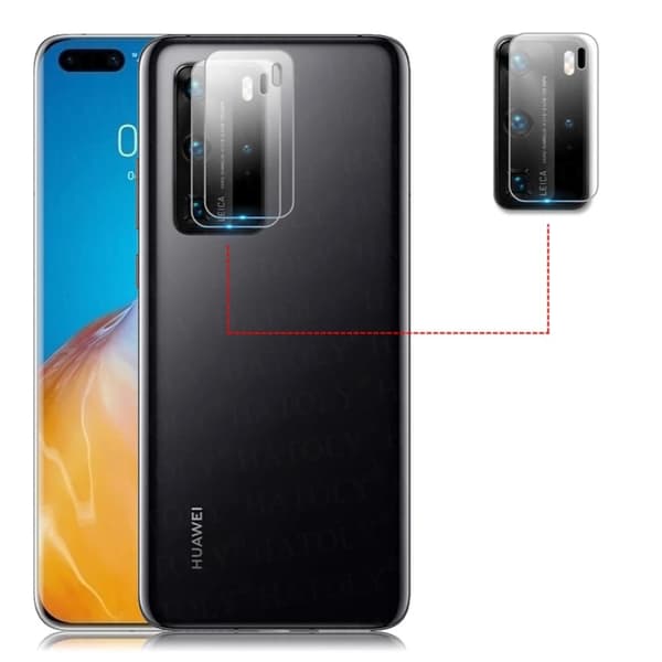 Högkvalitativt HD-Clear Ultratunt Kameralinsskydd 2.5D P40 Pro