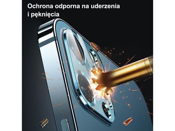 Usams USAMS Camera Lens Glass iPhone 12 Pro Max metal niebieski/blue BH707JTT04 (US-BH707)