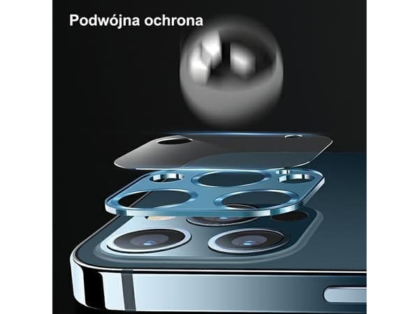 Usams USAMS Camera Lens Glass iPhone 12 Pro Max metal niebieski/blue BH707JTT04 (US-BH707)