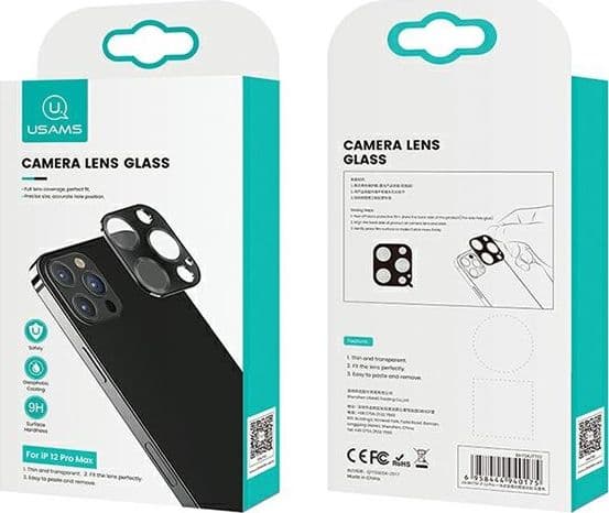 Usams USAMS Camera Lens Glass iPhone 12 Pro Max metal niebieski/blue BH707JTT04 (US-BH707)