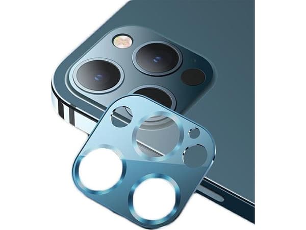 Usams USAMS Camera Lens Glass iPhone 12 Pro Max metal niebieski/blue BH707JTT04 (US-BH707)