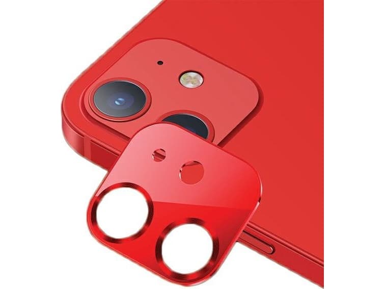 Usams USAMS Camera Lens Glass iPhone 12 mini metal red/red BH706JTT03 (US-BH706)