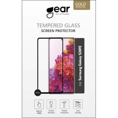 GEAR Härdat Glas Skärmskydd 2,5D Full Cover Black Samsung Galaxy S20 FE
