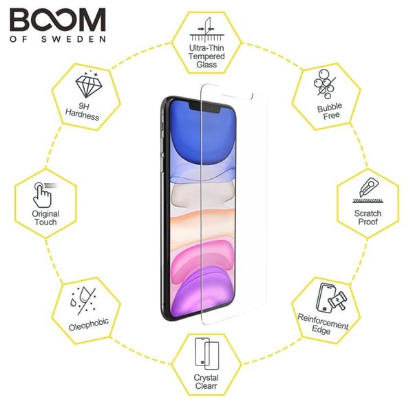 BOOM Flat Härdat Glas Skärmskydd iPhone 11 Pro Max/XS Max