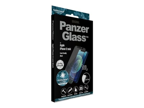 PanzerGlass CamSlider - Skjermbeskyttelse for mobiltelefon - pyntet med krystaller fra Swarovski - glass - rammefarge svart - for Apple iPhone 12 min