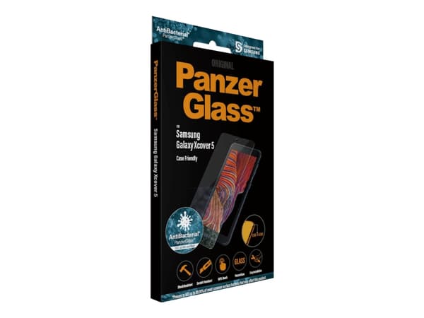 PanzerGlass™ | Fodralvänlig - Skärmskydd för mobiltelefon - Kant-till-kant passform - Kristallklar | Samsung Galaxy Xcover 5