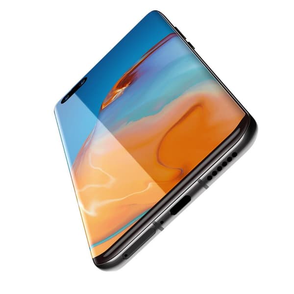 Baseus Heltäckande Curved Skärmskydd för Huawei P40 Pro (2-pack) - Svart
