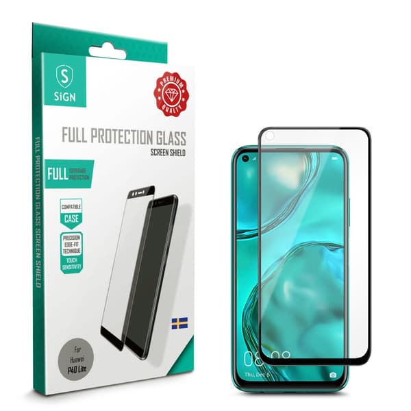 SiGN Heltäckande Skärmskydd i Härdat Glas för Huawei P40 Lite