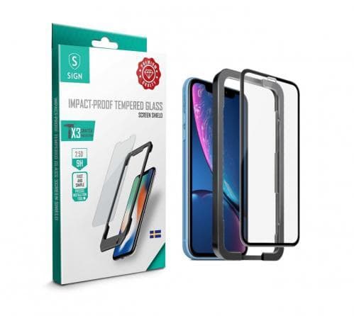 SiGN Heltäckande Skärmskydd i Härdat Glas för iPhone 11 & XR