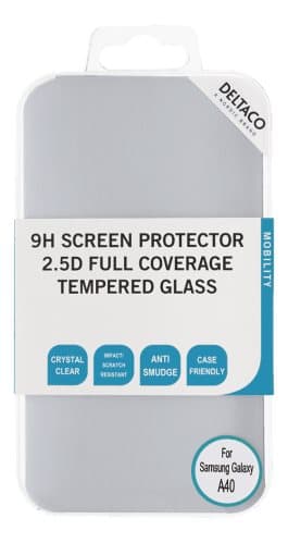 DELTACO Skärmskydd i 2.5D Härdat Glas för Samsung Galaxy A40 - Transparent