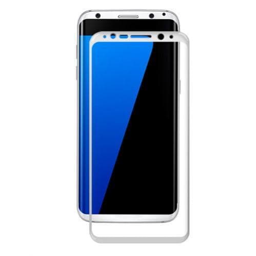 AMORUS Heltäckande skärmskydd i härdat glas för Samsung Galaxy S8 Plus - Vit