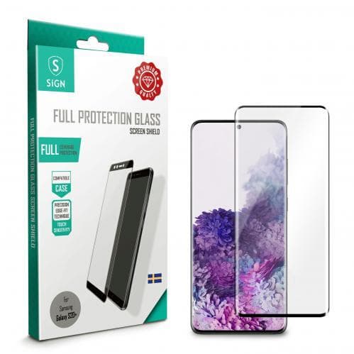 SiGN Heltäckande Skärmskydd i Härdat Glas för Samsung Galaxy S20 Plus