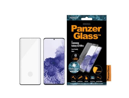 Panzerglass Skärmskydd i Härdat Glas för Samsung Galaxy S21 Ultra 5G - Transparent / Svart
