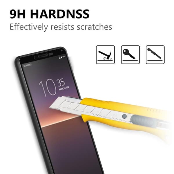 Heltäckande Skärmskydd Härdat Glas för Sony Xperia 10 II