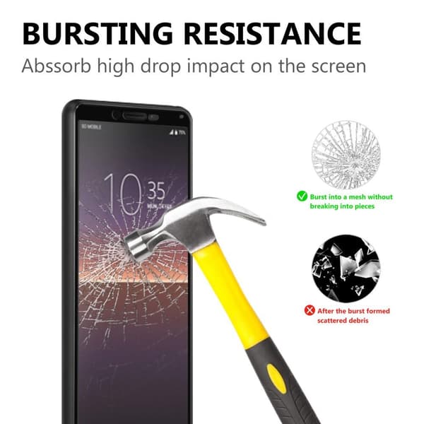 Heltäckande Skärmskydd Härdat Glas för Sony Xperia 10 II