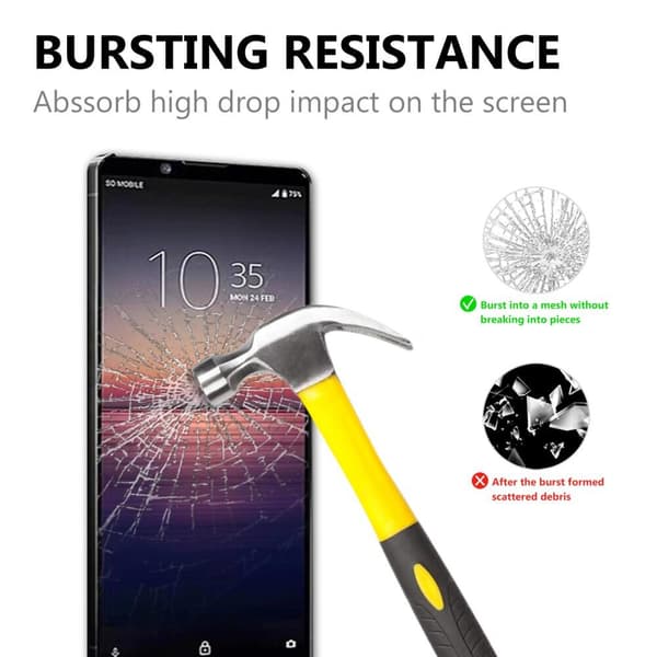 Heltäckande Skärmskydd Härdat Glas för Sony Xperia 1 II