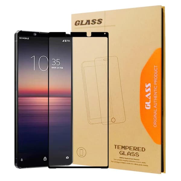 Heltäckande Skärmskydd Härdat Glas för Sony Xperia 1 II