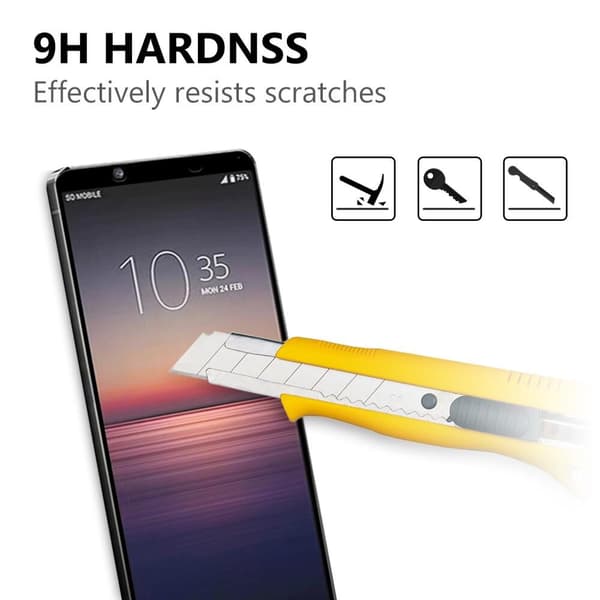Heltäckande Skärmskydd Härdat Glas för Sony Xperia 1 II