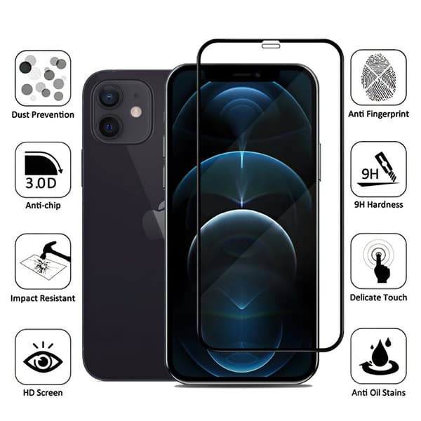 iPhone 12 - Temperoitu Näytönsuoja Lasi