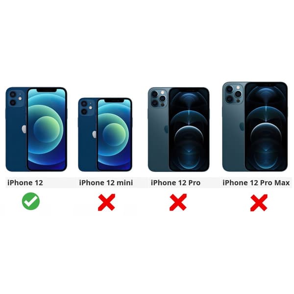 iPhone 12 - Privacy Temperoitu Näytönsuoja Lasi