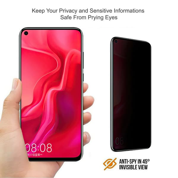 Huawei P40 Lite - Privacy Temperoitu Näytönsuoja Lasi