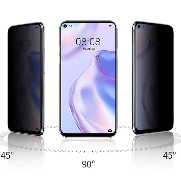 Huawei P40 Lite - Privacy Temperoitu Näytönsuoja Lasi