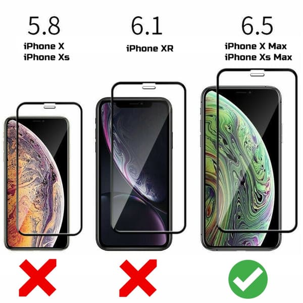 iPhone Xs Max - Hærdet Glas Skærmbeskyttelse