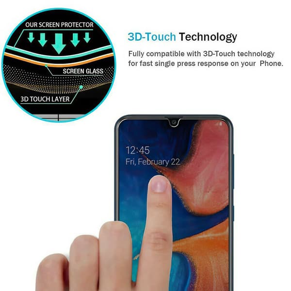 Samsung Galaxy A20e - Privacy Temperoitu Näytönsuoja Lasi