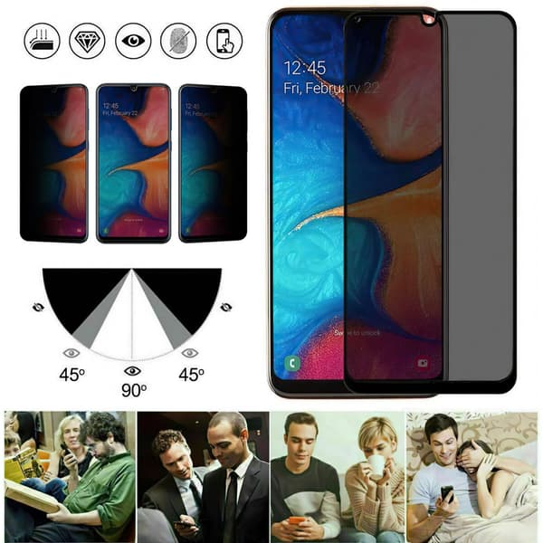 Samsung Galaxy A20e - Privacy Temperoitu Näytönsuoja Lasi